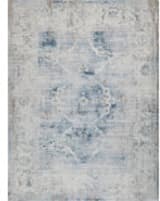 The Met x Exquisite Rugs Vintage Looms Power Loomed 5673 Light Blue - Beige