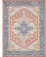 Exquisite Rugs Richmond Serapi Hand Tufted 6799 Red - Blue Area Rug
