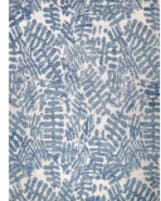 The Met x Exquisite Rugs Botanica Hand Tufted 6813 Blue - Ivory