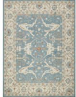 Exquisite Rugs Claremont Oushak Hand Tufted 6831 Ivory - Light Blue Area Rug