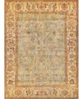 Exquisite Rugs Antique Weave Serapi Hand Knotted 7044 Light Blue - Ivory Area Rug