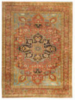 Exquisite Rugs Antique Weave Serapi Hand Knotted 7046 Rust Area Rug