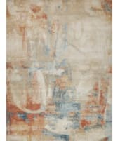 Exquisite Rugs Infinity Power Loomed 7132 Ivory - Blue - Terracotta Area Rug