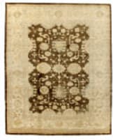 Exquisite Rugs Antique Weave Oushak Hand Knotted 8004 Ivory - Beige Area Rug
