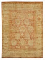 Exquisite Rugs Antique Weave Oushak Hand Knotted 9139 Red - Beige Area Rug