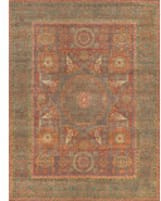 Exquisite Rugs Mamluk Hand Knotted 9205 Rust - Green Area Rug
