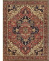 Exquisite Rugs Fine Serapi Hand Knotted 9206 Red Area Rug