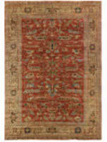 Exquisite Rugs Antique Weave Serapi Hand Knotted 9225 Rust - Gold Area Rug