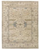Exquisite Rugs Antique Weave Oushak Hand Knotted 9492 Ivory - Blue Area Rug
