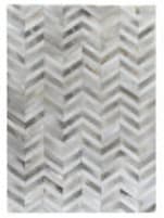 Exquisite Rugs Natural Hide Hair on Hide 9761 White - Silver Area Rug