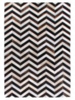 Exquisite Rugs Natural Hide Hair on Hide 9763 White - Black Area Rug