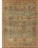 Exquisite Rugs Antique Weave Serapi Hand Knotted 9973 Light Blue - Ivory Area Rug