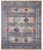 Famous Maker Soumak Crown 1001184 Indigo Multi Area Rug