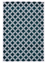 Feizy Saphir Mira 3501f Teal - White Area Rug