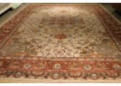 HRI Tabriz Ivory - Rust 13'' x 20'' Rug