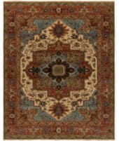 HRI Antique Heriz 106 Ivory - Red Area Rug