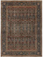 HRI Antique Heriz 122 Light Blue - Medium Blue Area Rug