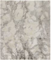 HRI Glaze Gl-02 Ivory - Grey Area Rug