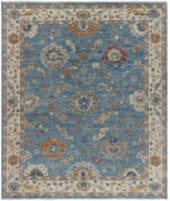 HRI Majestic Oushak Maj-104 Blue - Ivory Area Rug