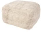 Jaipur Living Milford By Rug Republic Pouf Sh-Oslo Mlf04 White Swan