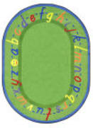 Joy Carpets Kid Essentials Alphascript Green Area Rug
