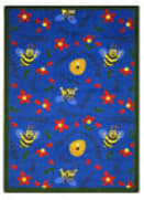 Joy Carpets Kid Essentials Bee Attitudes Blue Area Rug