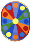 Joy Carpets Kid Essentials Color Wheel Multi Area Rug