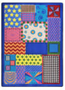 Joy Carpets Kid Essentials Crazy Quilt Multi Area Rug