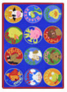 Joy Carpets Kid Essentials Creature Calls Multi Area Rug