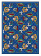 Joy Carpets Kaleidoscope Fabulous Fifties Blue Area Rug