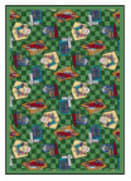 Joy Carpets Kaleidoscope Fabulous Fifties Green Area Rug