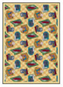 Joy Carpets Kaleidoscope Fabulous Fifties Gold Area Rug