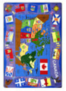 Joy Carpets Kid Essentials Flags Of Canada Multi Area Rug