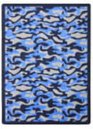 Joy Carpets Kaleidoscope Funky Camo Blue Area Rug