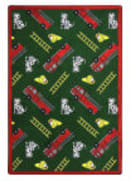 Joy Carpets Playful Patterns Hook And Ladder Green Area Rug