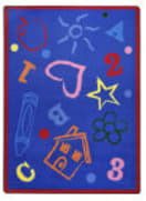 Joy Carpets Playful Patterns Kid's Art Rainbow Area Rug