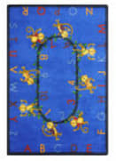 Joy Carpets Kid Essentials Monkey Business Blue Area Rug