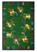 Joy Carpets Kid Essentials Monkey Business Green Area Rug