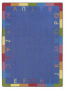 Joy Carpets Kid Essentials Rainbow Alphabet Pastel Area Rug