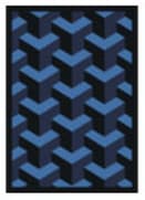 Joy Carpets Kaleidoscope Rooftop Navy Area Rug