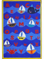 Joy Carpets Kid Essentials Sailor's Alphabet Multi Area Rug
