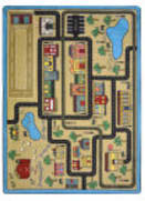 Joy Carpets Kid Essentials Tiny Town Sandstone Area Rug