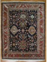 Kalaty Oak Navy Rust Returnable Sample Swatch Rug
