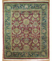 Kalaty Oak Burgundy Green Returnable Sample Swatch Rug