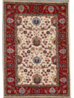 Kashee Vintage Ivory - Rust 4'1'' x 5'10'' Rug