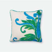 Loloi Dhurri Style Pillow P0232 Green - Blue