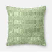 Loloi Indoor/Outdoor Pillow P0339 Green - Ivory