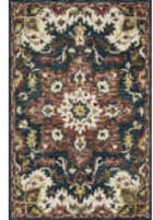 Loloi Victoria Vk-13 Teal - Raspberry Area Rug