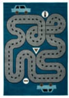 Lr Resources Whimsical 81267 Slate Blue - Light Blue Area Rug