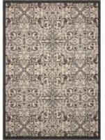 Nourison Caribbean Crb12 Ivory - Charcoal Area Rug